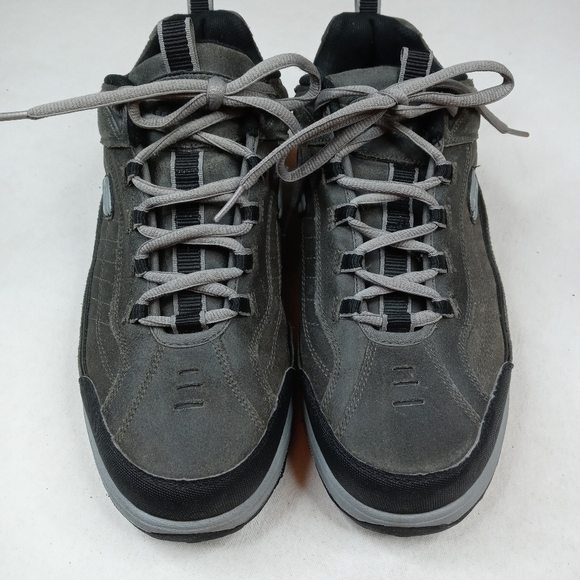 Skechers Shape Ups Nubuck Leather Pebble Taupe Ton - Picture 1 of 10